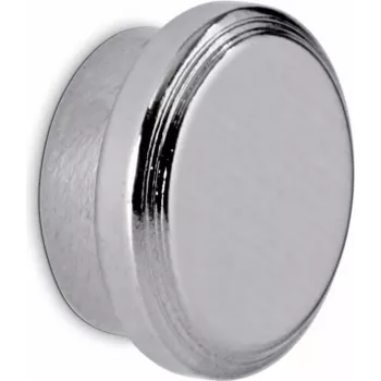 MAUL Runder Neodym-Magnet mit Edelstahlgehäuse, 16 mm Durchmesser, 7 mm Höhe, Silber, 1 Stück 6170796