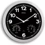 MAULdrive Wanduhr 30 cm, Quarz, schwarzes Gehäuse, silbernes Zifferblatt, batteriebetrieben 9059095