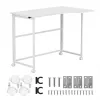 MCN Maclean Klapptisch L-förmig Weiß 100x65 cm mobil mit feststellbaren Rollen MC-1250 L/W