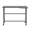 MCN Maclean MC-1250 L/B klappbarer L-förmiger Eck-Schreibtisch, schwarz, mobil, 100x65 cm, max 50 kg