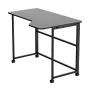 MCN Maclean MC-1250 L/B klappbarer L-förmiger Eck-Schreibtisch, schwarz, mobil, 100x65 cm, max 50 kg