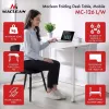 MCN Maclean MC-126 L/W klappbarer L-förmiger Schreibtisch, Weiß, mobil, 100x73 cm, 50 kg Belastung
