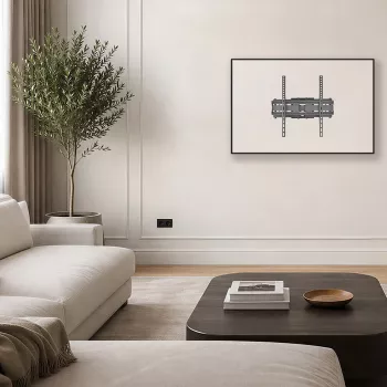 MCN Maclean MC-192 Vollbewegliche TV-Wandhalterung für 32-70 Zoll Bildschirme, 40 kg Tragkraft, VESA bis 400x400, Schwarz