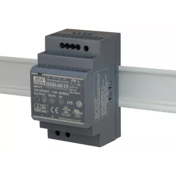 Mean Well HDR-60-15 15V/60W/4A DIN-Schaltnetzteil