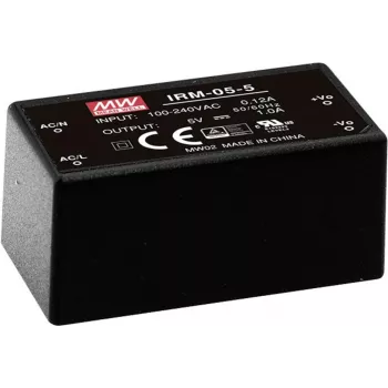 MEAN WELL IRM-05-5 5W AC-DC Netzteilmodul, 5V 1A, PCB-Montage, Schwarz