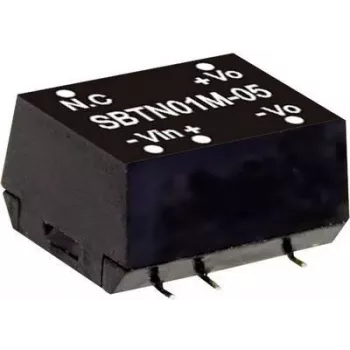MEAN WELL SBTN01N-05 1W DC-DC-Wandlermodul, 5V Eingang, 5V Ausgang, 200mA, SMD, isoliert