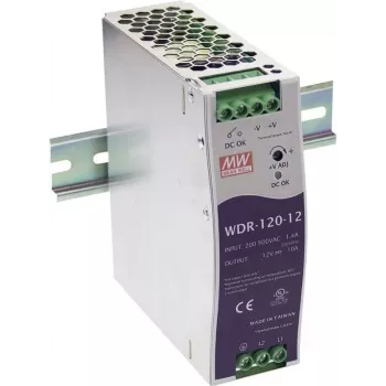 MEAN WELL WDR-120-12 DIN-Schienen-Netzteil 120W 12V 10A, 180-550VAC Eingang
