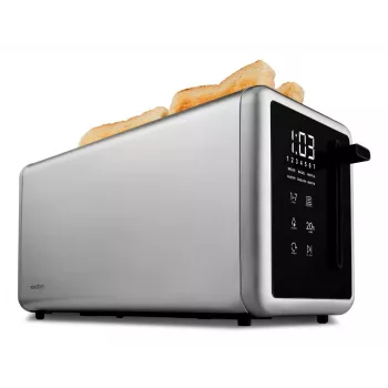 Medion Life MD12103 Toaster Silber 1450W 2 Lange Schlitze 7 Bräunungsstufen