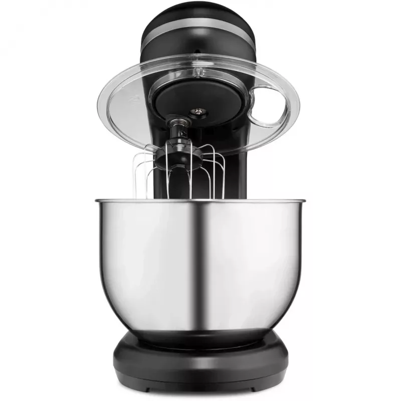MEDION LIFE MD18420g Digitale Küchenmaschine 500W Motor, 1000W Heizung, 2,2L Schüssel, 10 Stufen + Turbo, LCD-Display, Edelstahl, Schwarz