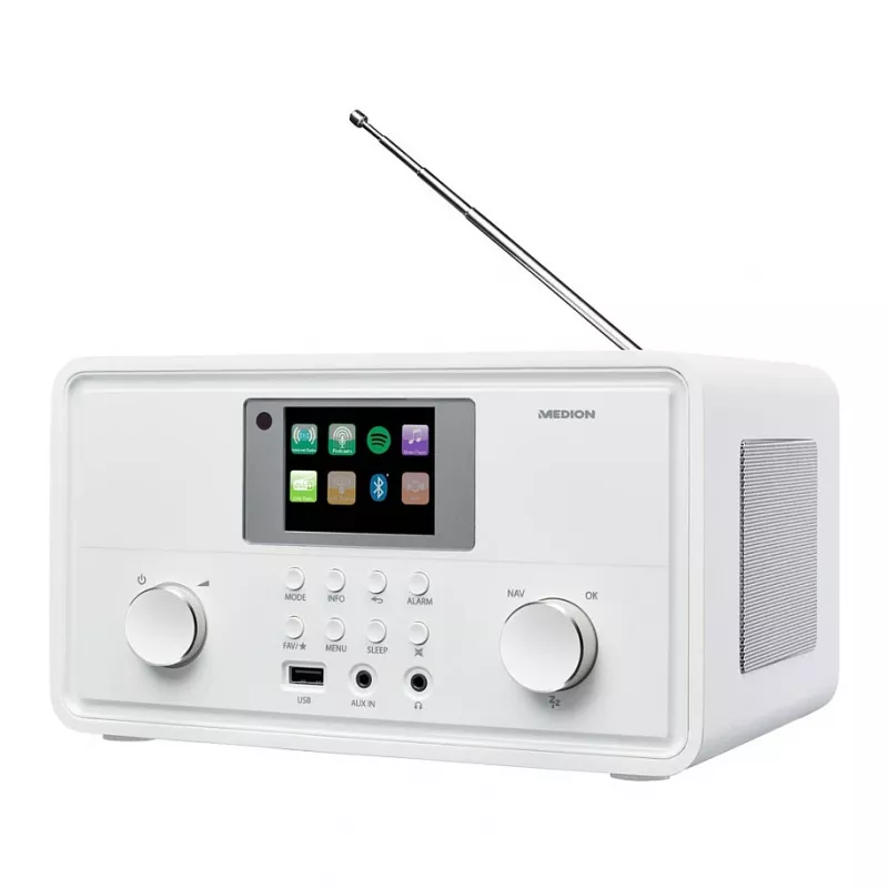 MEDION MD 88069 Internetradio mit DAB+, FM, Bluetooth und WLAN, Weiß