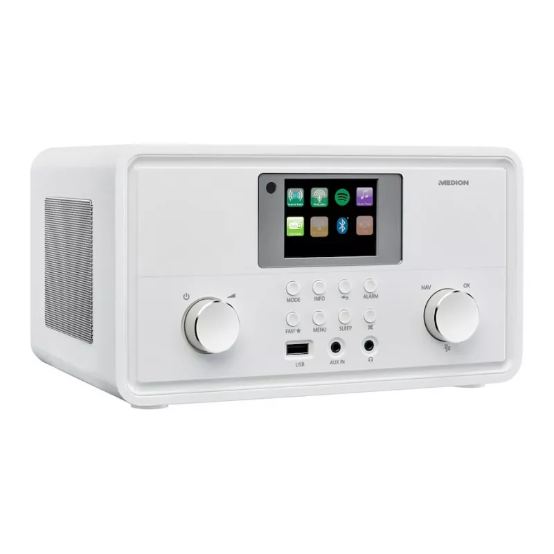 MEDION MD 88069 Internetradio mit DAB+, FM, Bluetooth und WLAN, Weiß