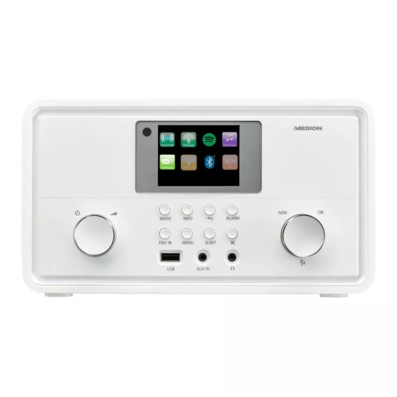 MEDION MD 88069 Internetradio mit DAB+, FM, Bluetooth und WLAN, Weiß