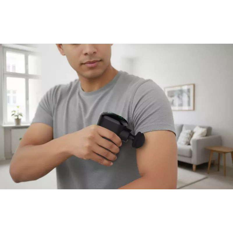 Medisana MG 120 Pocket Massage Gun Percussion Massagegerät mit 4 Aufsätzen, USB-C wiederaufladbar, 4 Intensitätsstufen, kompakte Reisegröße