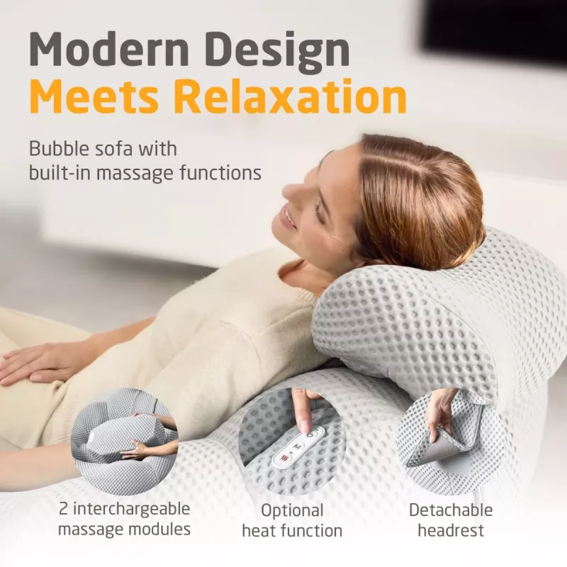 Medisana RS100 Bubble Sofa mit Massage, Grau