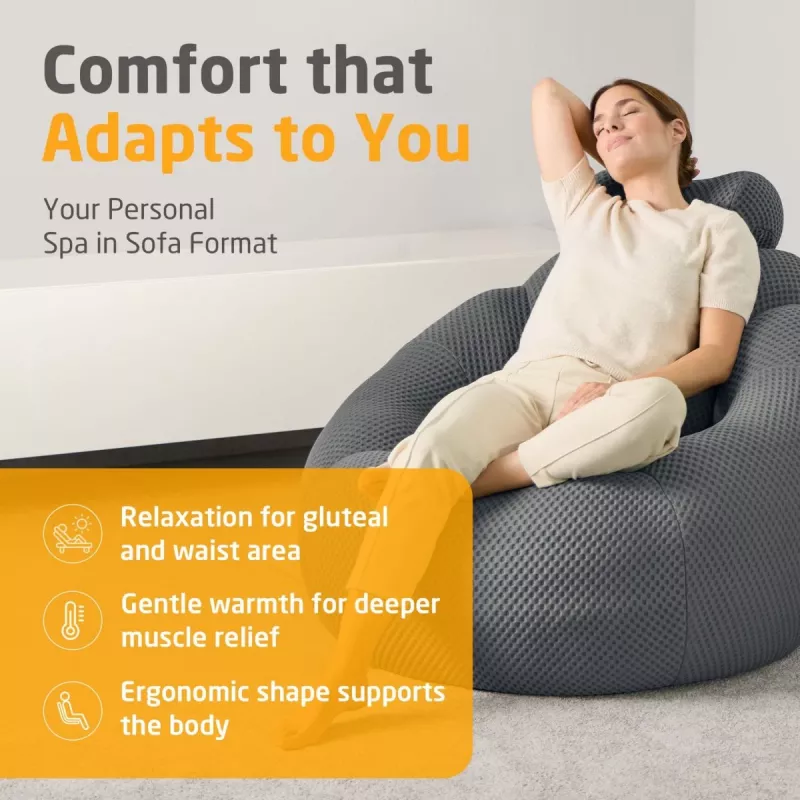 Medisana RS150 Bubble Sofa mit Massage Dunkelgrau