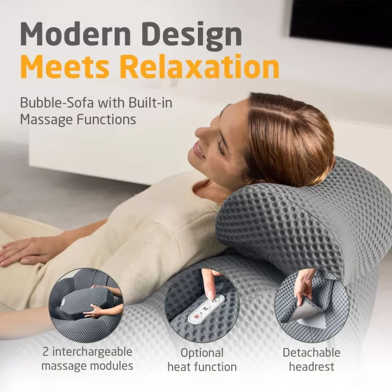 Medisana RS150 Bubble Sofa mit Massage Dunkelgrau