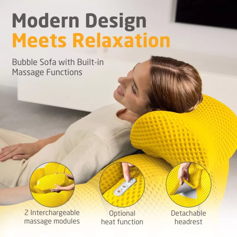 Medisana RS200 Bubble Sofa mit Massage Gelb