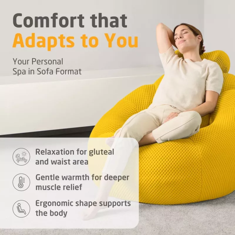 Medisana RS200 Bubble Sofa mit Massage Gelb