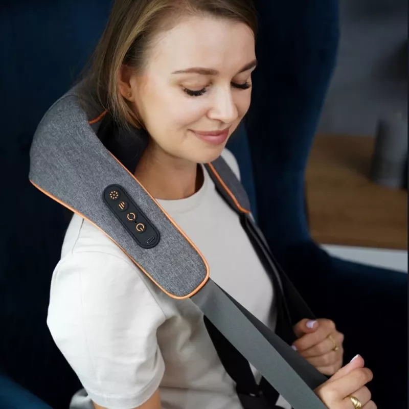 Medivon Collar Simple 2 Shiatsu Nacken- und Schultermassagegerät mit Wärme, Schwarz