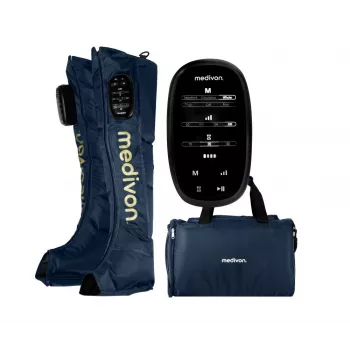 Medivon Compression Massager Aeria - Air Compression Leg & Foot Massager with Heat, 3 Modes, 3 Intensities, Wireless Remote