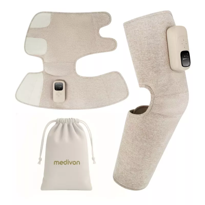 Medivon Compression Massager Sole Duo – Airbag-Fußmassagegerät mit Wärme, 3 Modi & 3 Intensitäten