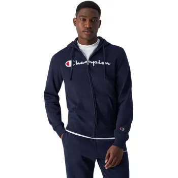 Herren Champion Full Zip Hoodie Navy Blue 220255 BS501 L