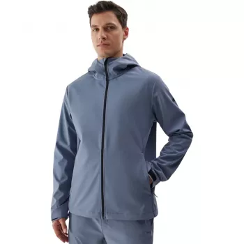Herren-Softshelljacke 4F M283 Denim - wasserdicht und winddicht mit Kapuze, Größe L