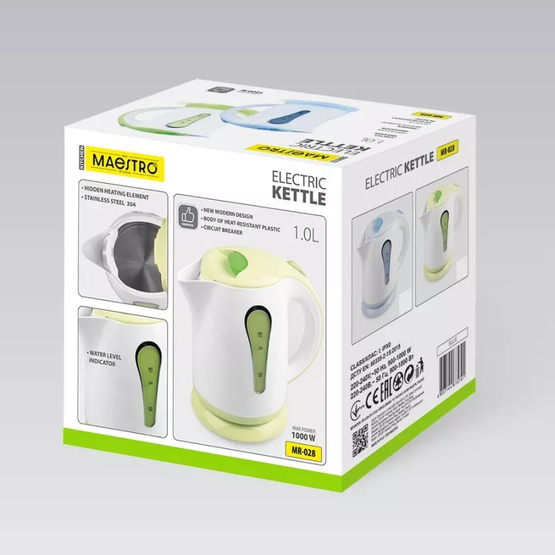 MEO Wasserkocher 1L 1000W MR-028-GREEN MAESTRO