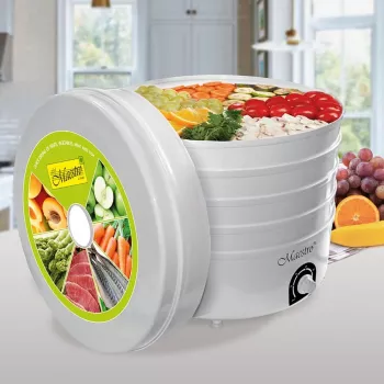 MEO Maestro MR-766 Weiß 520 W Handmixer mit Turbo, 5 Stufen, Edelstahl-Schlagschläger und Knethaken