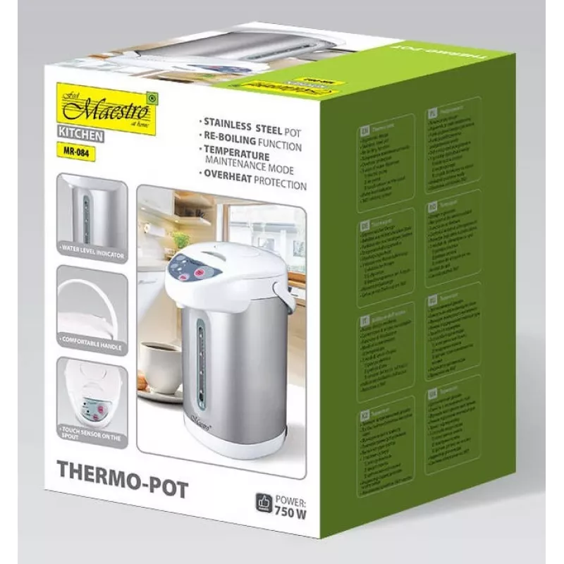 MEO MR-084 4.5L Elektrischer Wasserkocher & Spender 750W Edelstahl