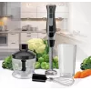 MEO MR-566 MAESTRO 500W Stabmixer-Set mit Zerkleinerer, Schneebesen & Messbecher