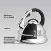 MEO Stovetop Kettle 2.8L MR-1328 MAESTRO Wasserkocher für Herdplatten aus Edelstahl mit Pfeiffunktion und hitzebeständigem Bakelit-Griff, für Induktion und alle Herdarten geeignet, Silber