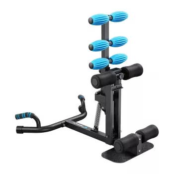 MERACH MR-2417B1 Multifunktionale Kniebeugenmaschine - Sissy Squat, Sit-up, Push-up, Beinstrecker, klappbar, Schwarz/Rot