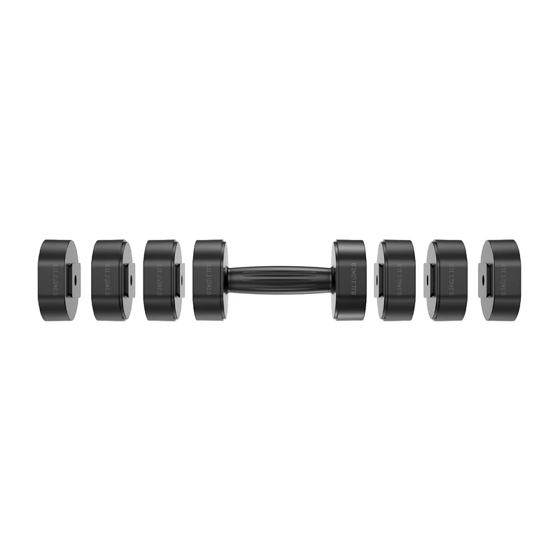 MERACH MR-2444 Verstellbare Hanteln (Set mit 2) - 2,5-24 kg, 15 Einstellungen, Drehregler, Schwarz/Rot