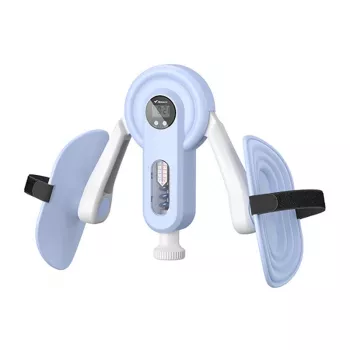 MERACH MR-2522 Beintrainer (Weiß und Blau) - Verstellbarer Federwiderstand Oberschenkeltrainer mit LCD-Zähler
