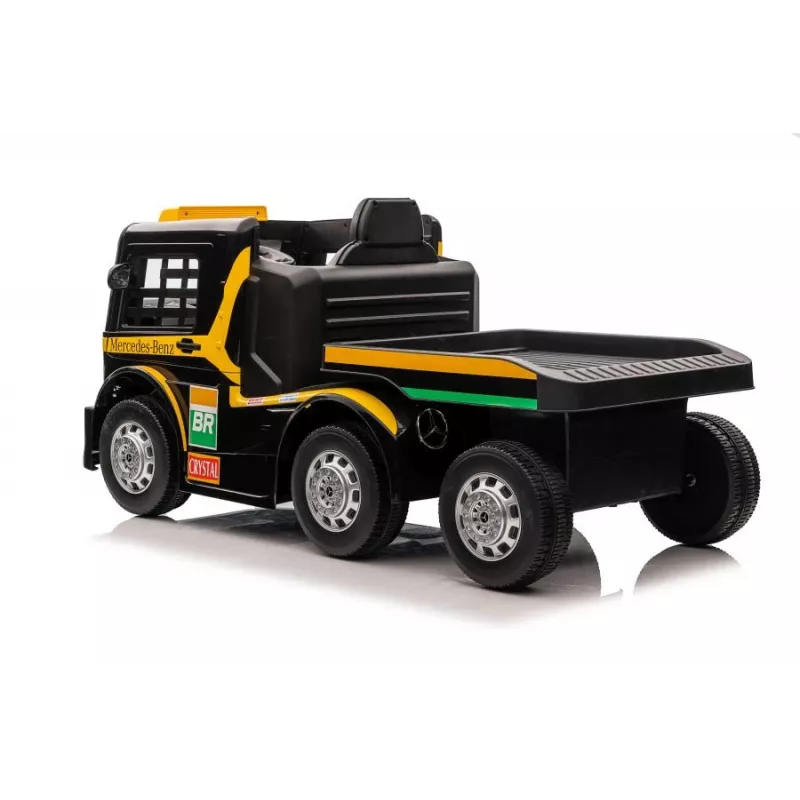Mercedes Truck + Trailer XMX622B Yellow LCD Battery-Powered Toy Car