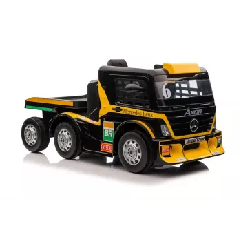 Mercedes Truck + Trailer XMX622B Yellow LCD Battery-Powered Toy Car