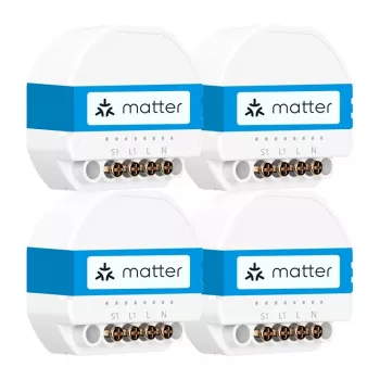 MEROSS MSS815MAQUA-UN Smart Wi-Fi Switch 4er-Pack (2,4 GHz, US-Stecker, kein Hub erforderlich)