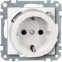 MERTEN 232819 FI-Schuko Schutzkontaktsteckdose mit FI-Schutzschalter, 16 A, 230 V, Polarweiß