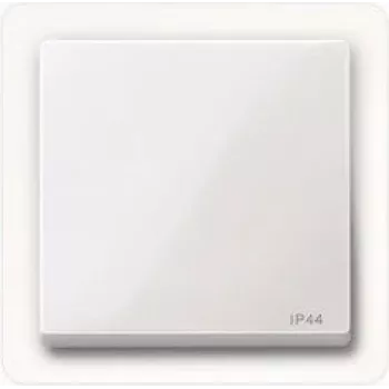 Merten System M Wippe Schalterabdeckung, Polarweiß Glänzend mit Lichtsymbol 432019