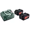 Metabo 18V LiHD 5.5Ah Akku & ASC 145 Air Cooled Ladegerät Set (2 Akkus)