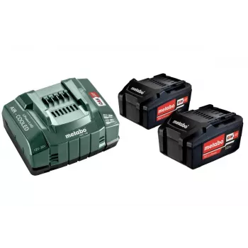 Metabo 18V LiHD 5.5Ah Akku & ASC 145 Air Cooled Ladegerät Set (2 Akkus)