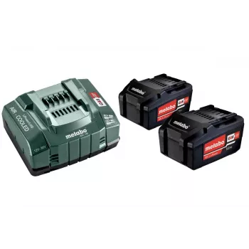 Metabo 18V LiHD 5.5Ah Akku & ASC 145 Air Cooled Ladegerät Set (2 Akkus)