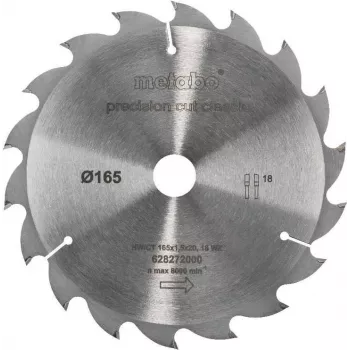 Metabo Classic Kreissägeblatt 165mm x 20mm Bohrung, 18 Zähne, ATB, Hartmetall-bestückt, für Holz