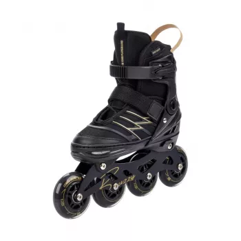 Meteor Buzzy Black-Gold verstellbare Inline-Skates 34-38