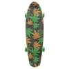 Meteor Cannabis Grün-Braun-Orange Mini Cruiser Skateboard 22 Zoll