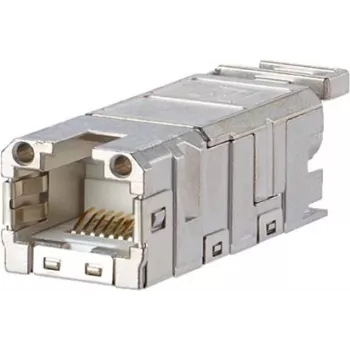 METZ BTR Flanscheinsatz RJ45 Modul Cat.6 geschirmt Keystone Jack 1401100810MI