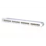 METZ CONNECT 130855C-E-90 Cat.6A geschirmtes 24-Port 1U Rack-Mount Patch Panel, Weiß