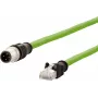 METZ CONNECT 142M1D15100 M12 auf RJ45 Industrie-Ethernet-Kabel, D-codiert, 4-polig, AWG 22, 10 m, grün