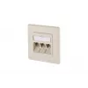 METZ CONNECT BTR IT CONNECT E-DAT modul 3x8(8) UP - Unterputz-Netzwerkdose, 3-Port RJ45, CAT 6, geschirmt, Perlweiß (RAL 1013) 1309131001-E